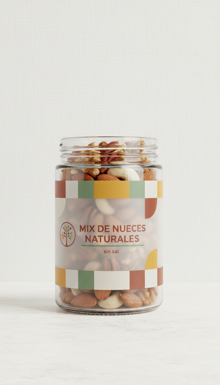 Mix de nueces naturales en frasco